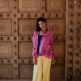 MAHA OVERLAY, FUCHSIA PINK COTTON