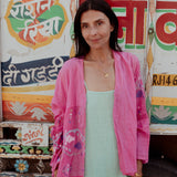 MAHA OVERLAY, FUCHSIA PINK COTTON