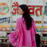 MAHA OVERLAY, FUCHSIA PINK COTTON