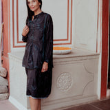 KAJAL SHIRT, BLACK SILK