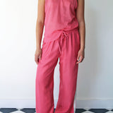 RUBY PANT, PINK SILK