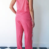 RUBY PANT, PINK SILK