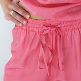 RUBY PANT, PINK SILK