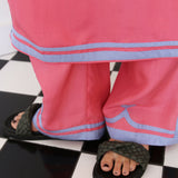 RUBY PANT, PINK SILK