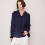 IRIS SHIRT, CHECKERED BLUE