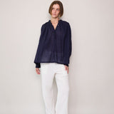 IRIS SHIRT, CHECKERED BLUE