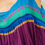 SLIP DRESS, DEEP PURPLE HANDWOVEN - SAAKI