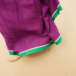 SLIP DRESS, WHITE STRIPE HANDWOVEN - SAAKI