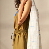 RECYCLED WEAVE COAT, WHITE STRIPE