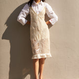 SURYA KURTA, SEQUIN TULLE / IVORY