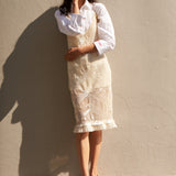 SURYA KURTA, SEQUIN TULLE / IVORY