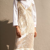 SURYA KURTA, SEQUIN TULLE / IVORY
