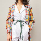 PLAID COAT, MULTICOLOR WOOL