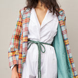 PLAID COAT, MULTICOLOR WOOL