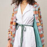 PLAID COAT, MULTICOLOR WOOL