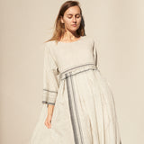 STITCH BABYDOLL DRESS,  IVORY WOOL
