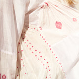 BANDHINI OVERLAY COTTON SILK, WHITE