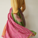 PRIYA SKIRT, HANDLOOM GINGHAM CASHMERE