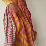 PRIYA SKIRT, HANDLOOM GINGHAM CASHMERE