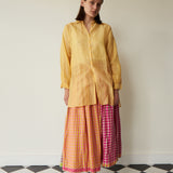 PRIYA SKIRT, HANDLOOM GINGHAM CASHMERE