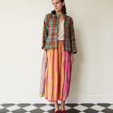 UMA JACKET, BLUE & RED GINGHAM CASHMERE