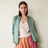 PRIYA SKIRT, HANDLOOM GINGHAM CASHMERE