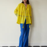 SAFFRON SHIRT, YELLOW COTTON SILK