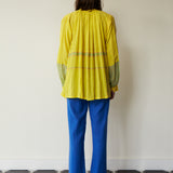 SAFFRON SHIRT, YELLOW COTTON SILK