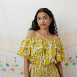 LUNI MAXI DRESS, FLORAL MUL MUL
