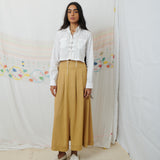 SWATANTRA CROPPED SHIRT, WHITE COTTON POPLIN