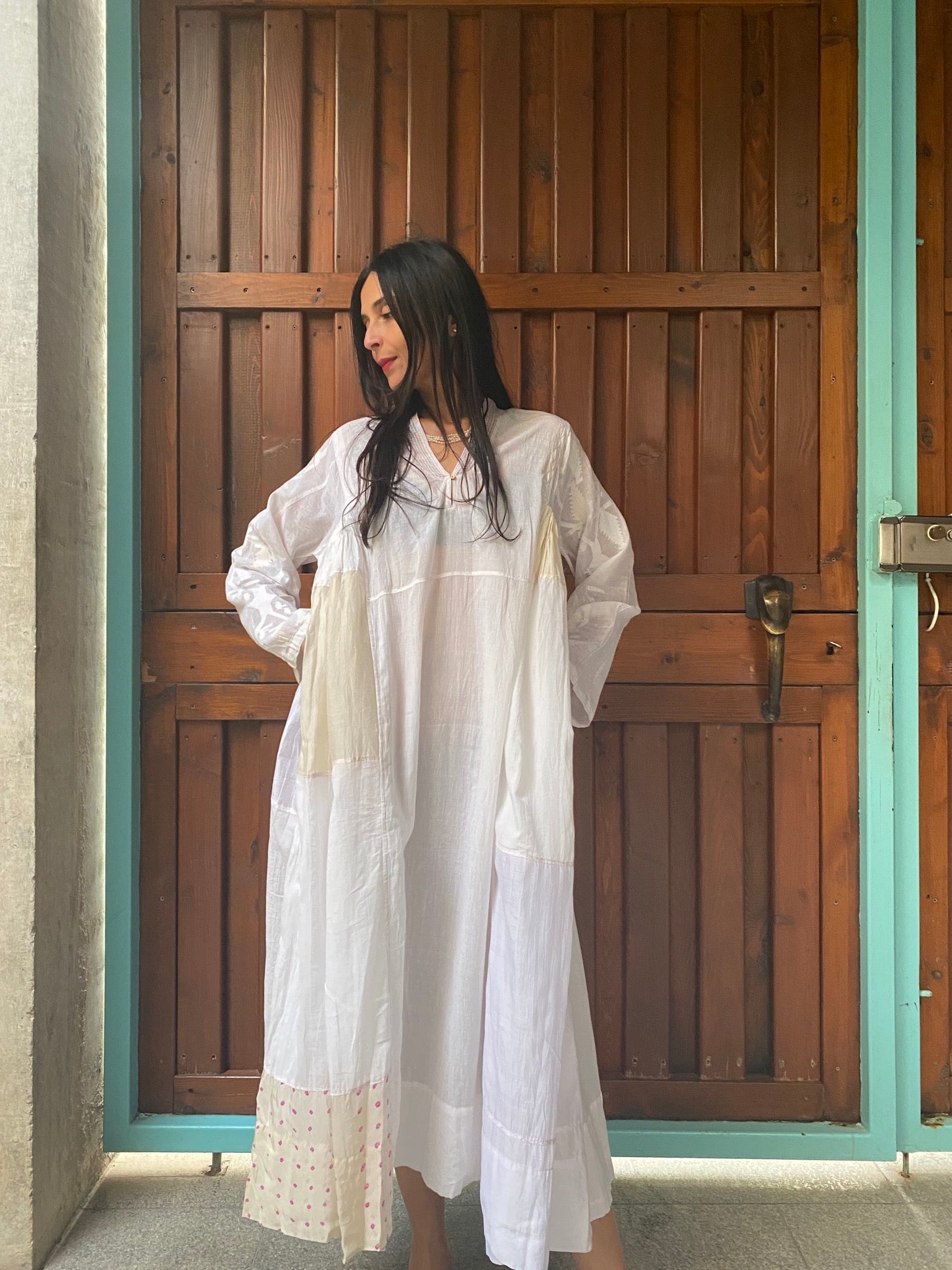 PATCHWORK KAFTAN, IVORY // JAMDANI - SAAKI