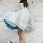 RUFFLED SHIRT DRESS, LIME GREEN - SAAKI