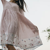 PLEAT DRESS, RED\WHITE CHECKED - SAAKI