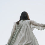RUFFLED SHIRT DRESS, LIME GREEN - SAAKI