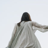 RUFFLED SHIRT DRESS, LIME GREEN - SAAKI