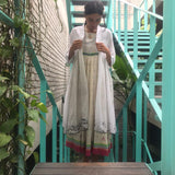 JAMDANI COAT DRESS, WHITE // BLACK - SAAKI