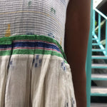 COLOR BLOCK DRESS SLEEVELESS, WHITE - SAAKI