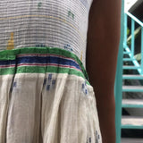 COLOR BLOCK DRESS SLEEVELESS, WHITE - SAAKI
