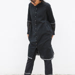 KHADI TROUSERS, BLACK HANDWOVEN - SAAKI