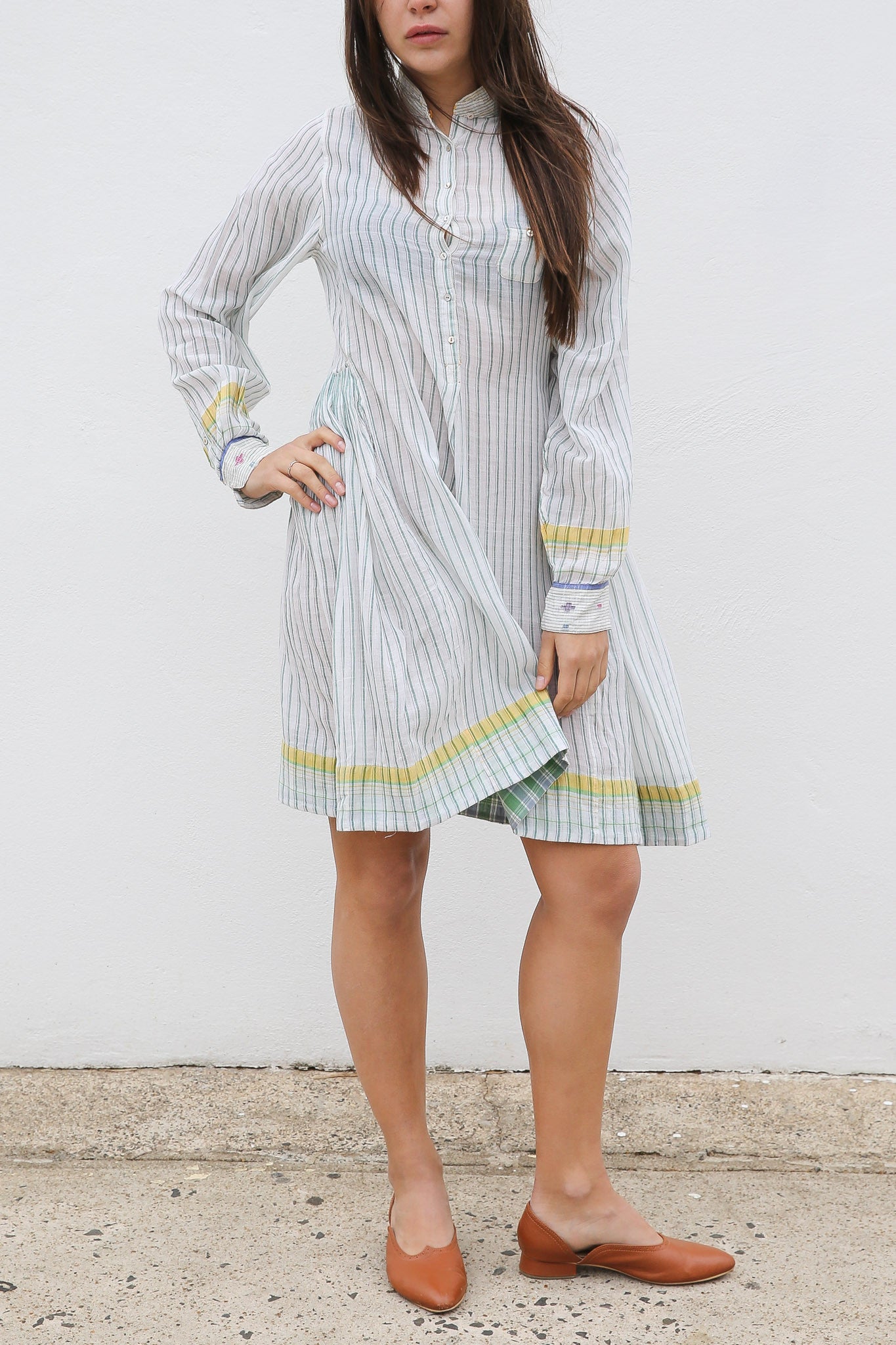 ROMILLA SHIRT DRESS, STRIPE WHITE/BLUE - SAAKI