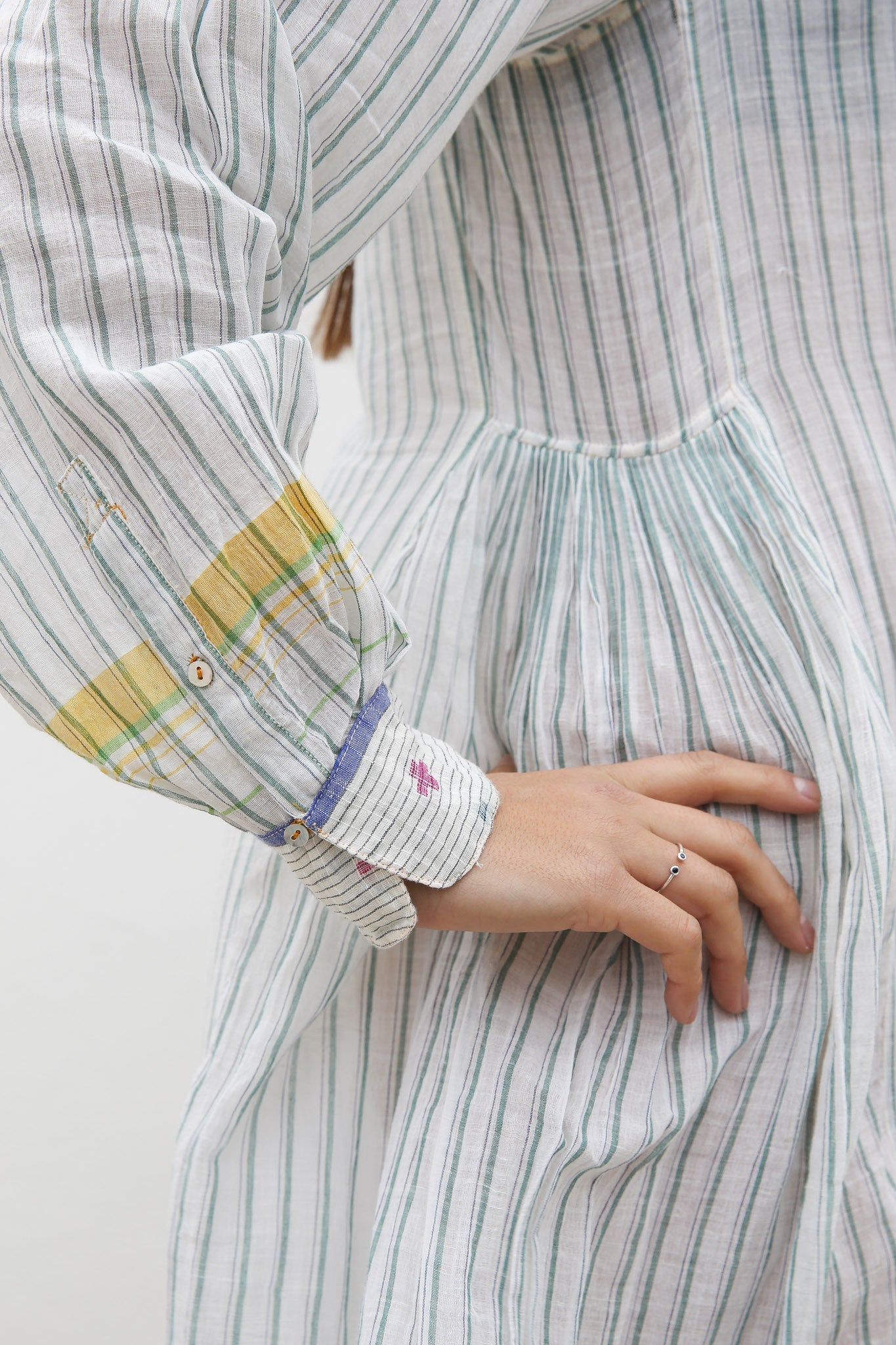 ROMILLA SHIRT DRESS, STRIPE WHITE/BLUE - SAAKI