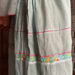 MUSLIN DRESS, BLUE CHIKANKARI - SAAKI