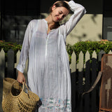 NEON STITCHED WHITE DRESS, WHITE // NEON