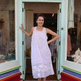 PRIYA SLIP DRESS, WHITE JAMDANI
