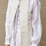 EMBROIDERY WAISTCOAT, IVORY - SAAKI