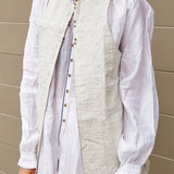 EMBROIDERY WAISTCOAT, IVORY - SAAKI