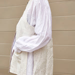 EMBROIDERY WAISTCOAT, IVORY - SAAKI