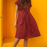 KIMONO DRESS, RED - SAAKI