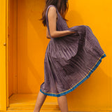 IKAT DRESS, LILAC - SAAKI