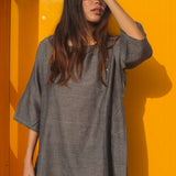 KIMONO SHIRT, GREY - SAAKI